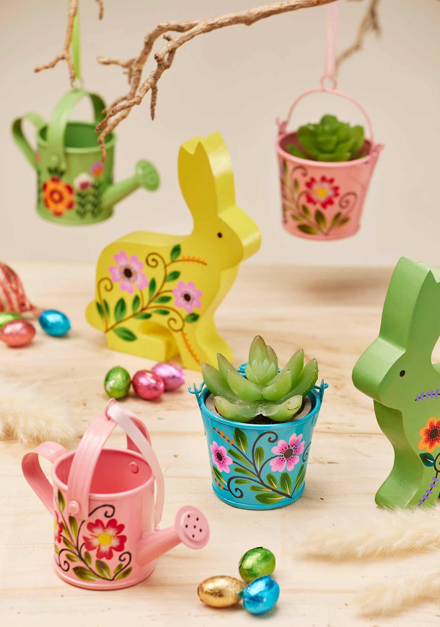 Handpainted Mini Bucket Decoration