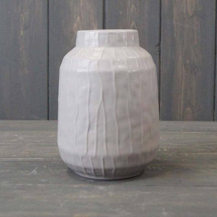 Glazed Pastel Grey Vase (14cm)