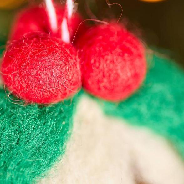Felt Christmas Pudding Bauble