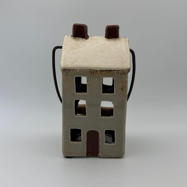 Ceramic house tea light holders