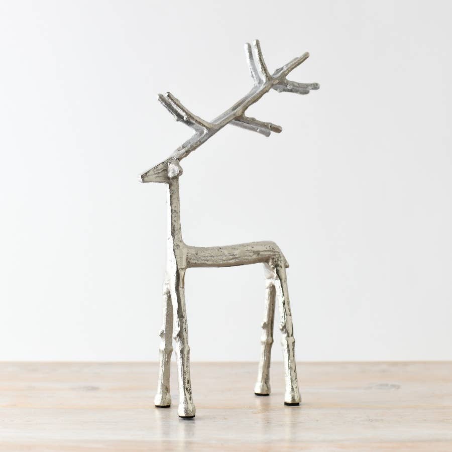 Silver Aluminium Reindeer, 35cm