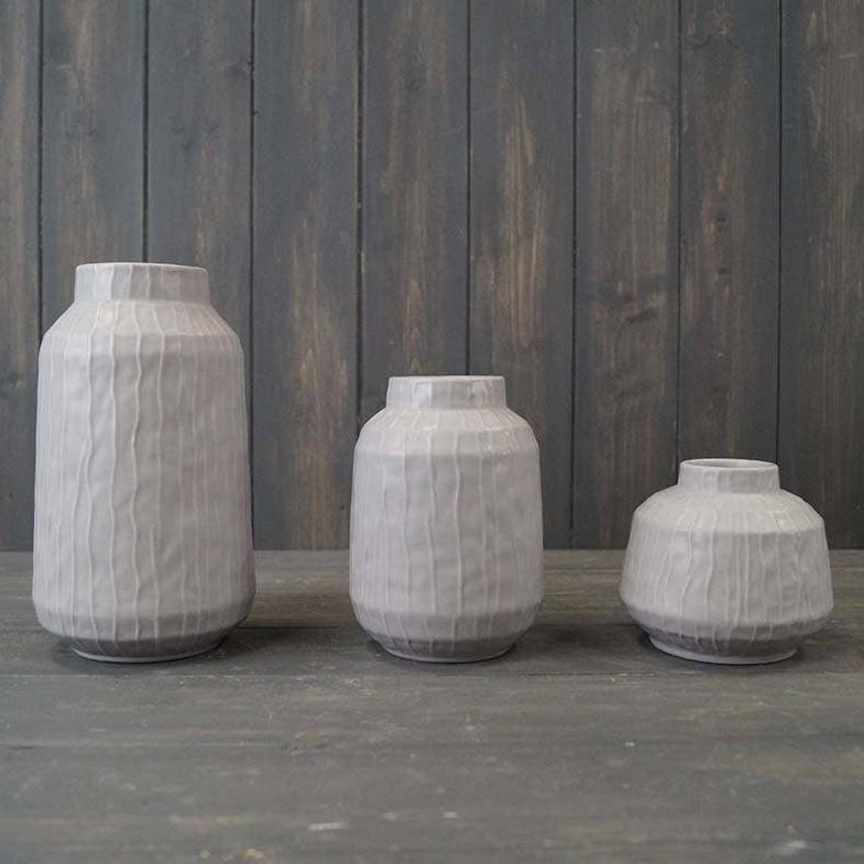 Glazed Pastel Grey Vase (9.5cm)
