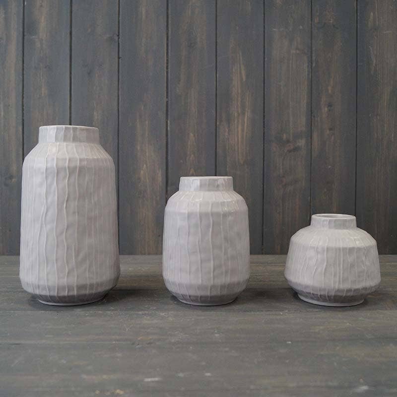 Glazed Pastel Grey Vase (14cm)