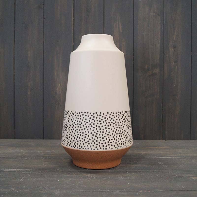 Earthy Dotty Bamboo Skandi Vase 26.5cm