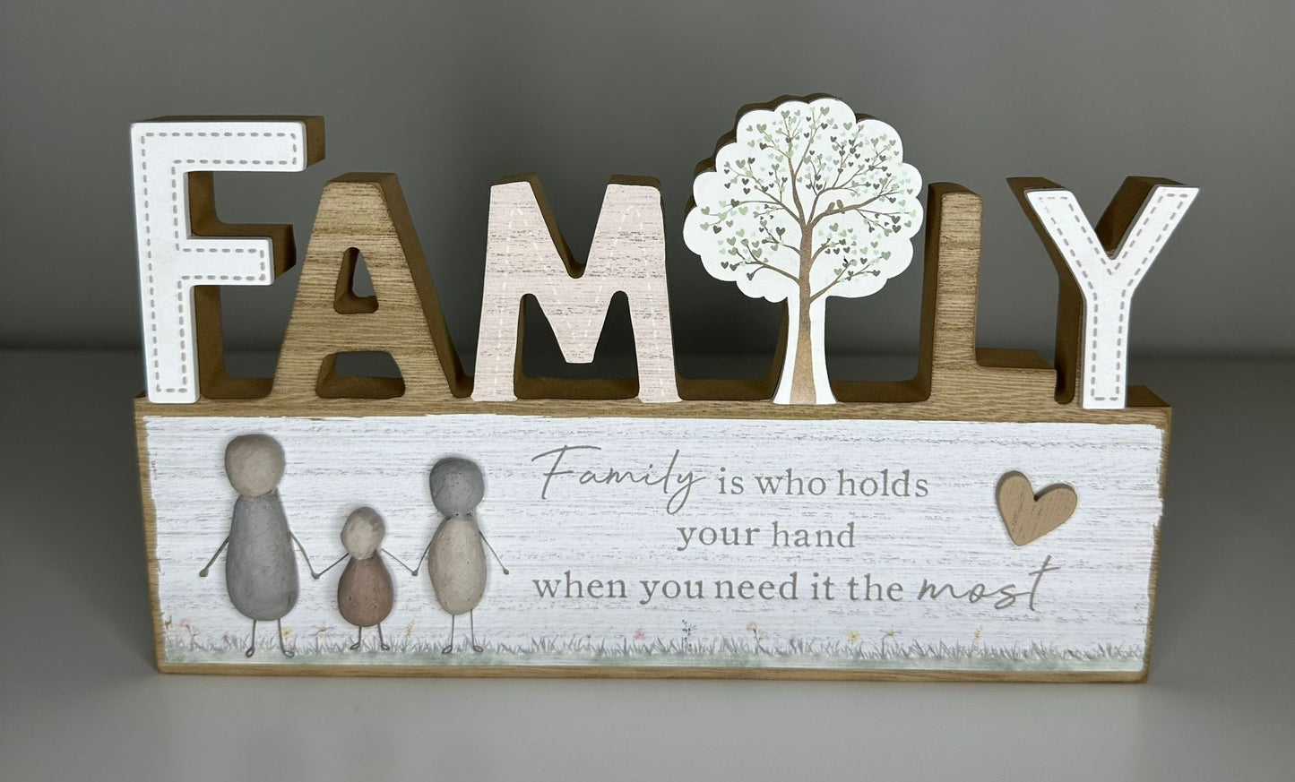 Pebble Family Standing Decor