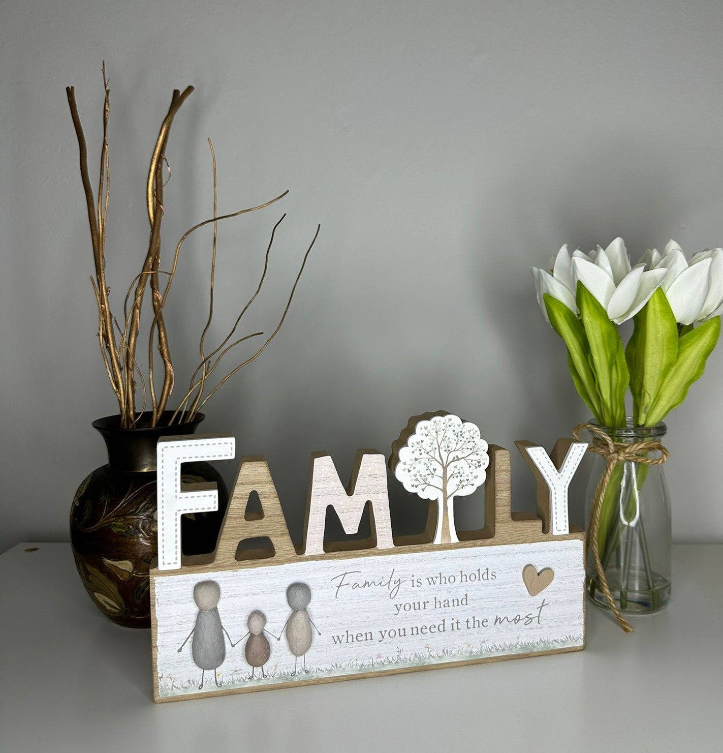 Pebble Family Standing Decor