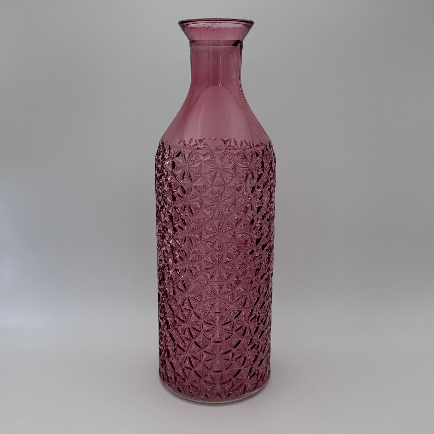 Glass Embossed Vase 30cm