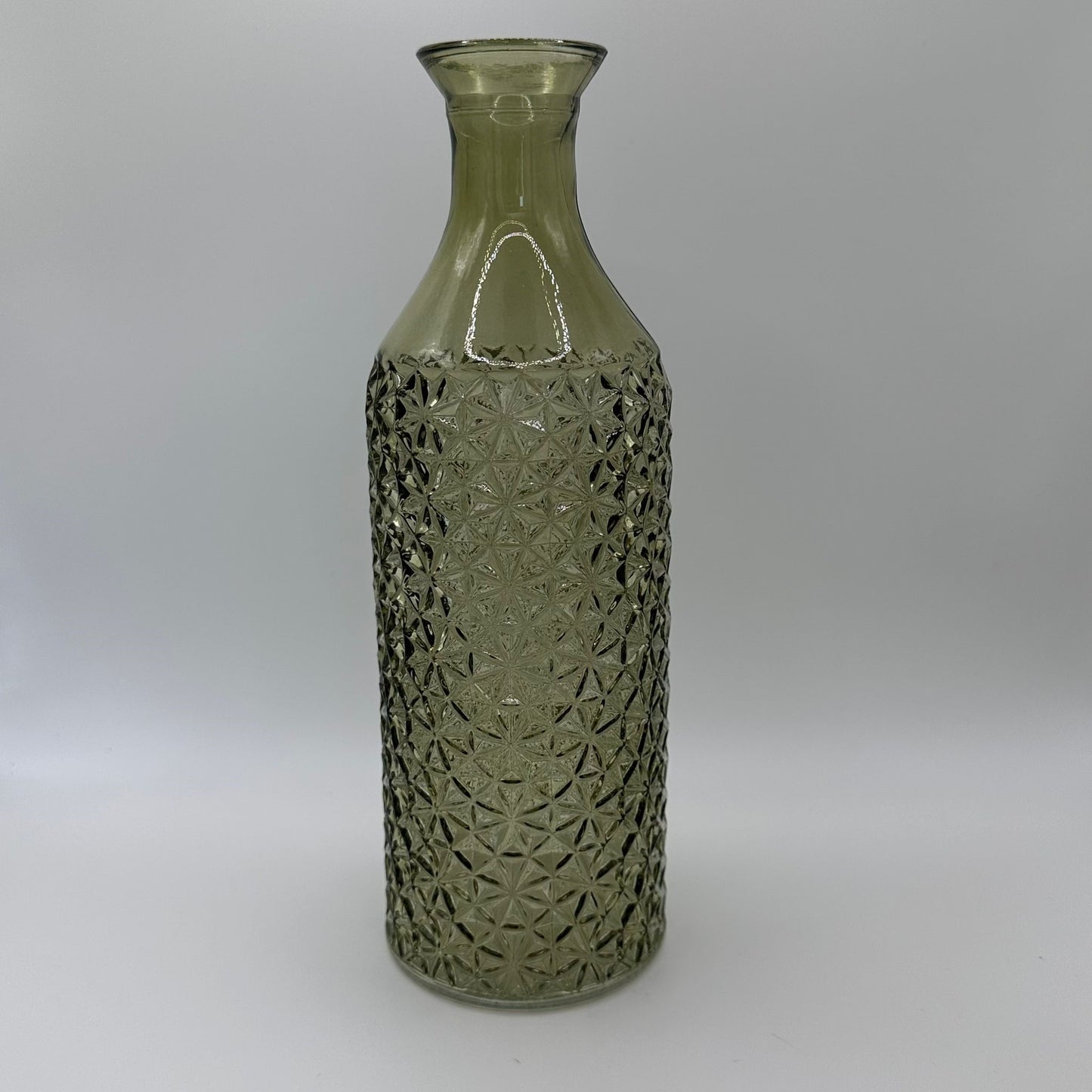 Glass Embossed Vase 30cm