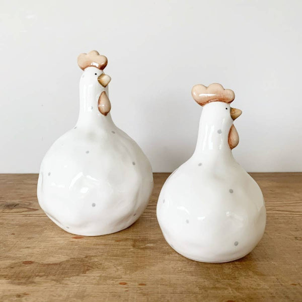 Ceramic Chicken Polka Dot, 10.5cm