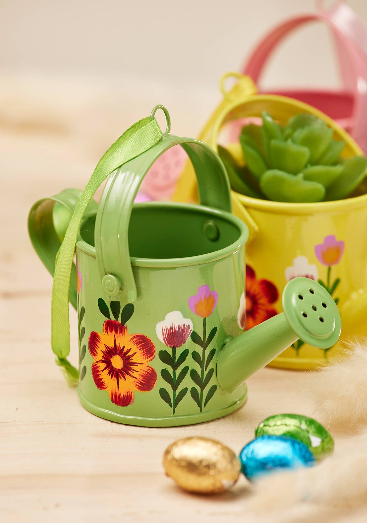 Handpainted Mini Watering Can Decoration