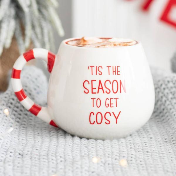 Cosy Season Rounded Christmas Mug (UK Spelling)