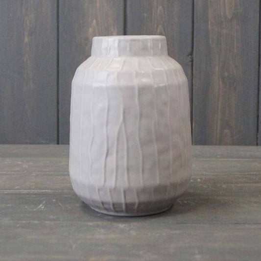 Glazed Pastel Grey Vase (14cm)