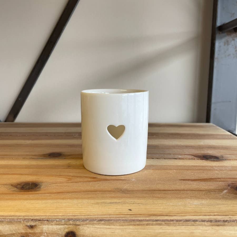 Simple Heart T-light Holder, 8cm