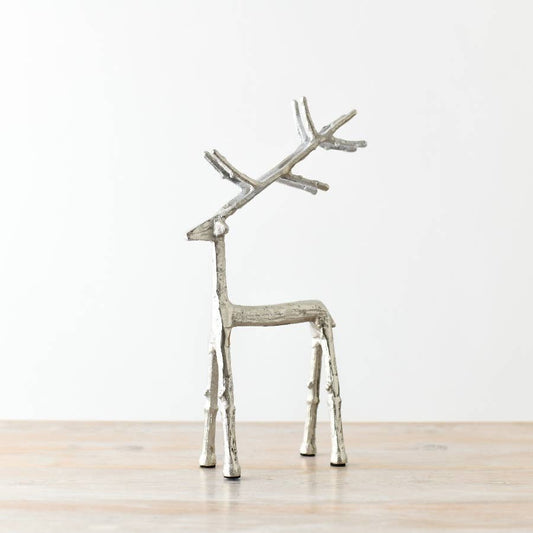 Silver Aluminium Reindeer 23cm