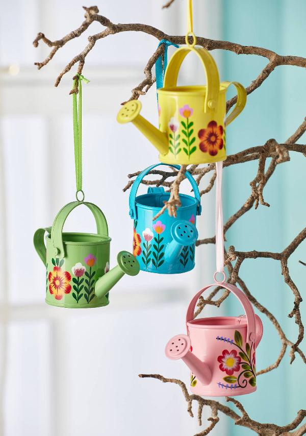Handpainted Mini Watering Can Decoration