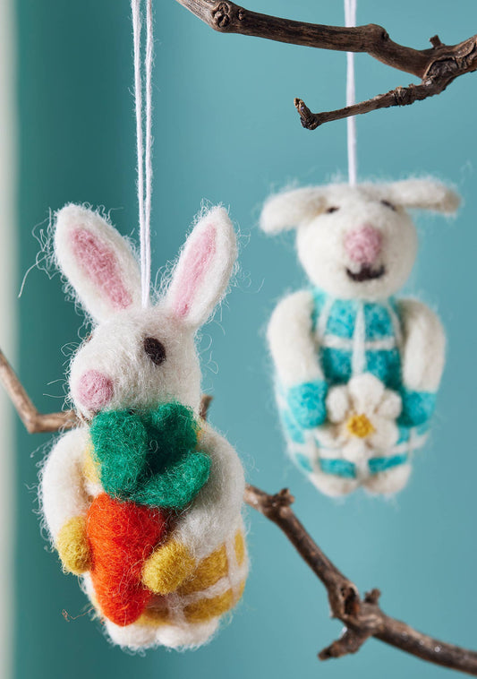 Felt Rabbit & Sheep Decorations
