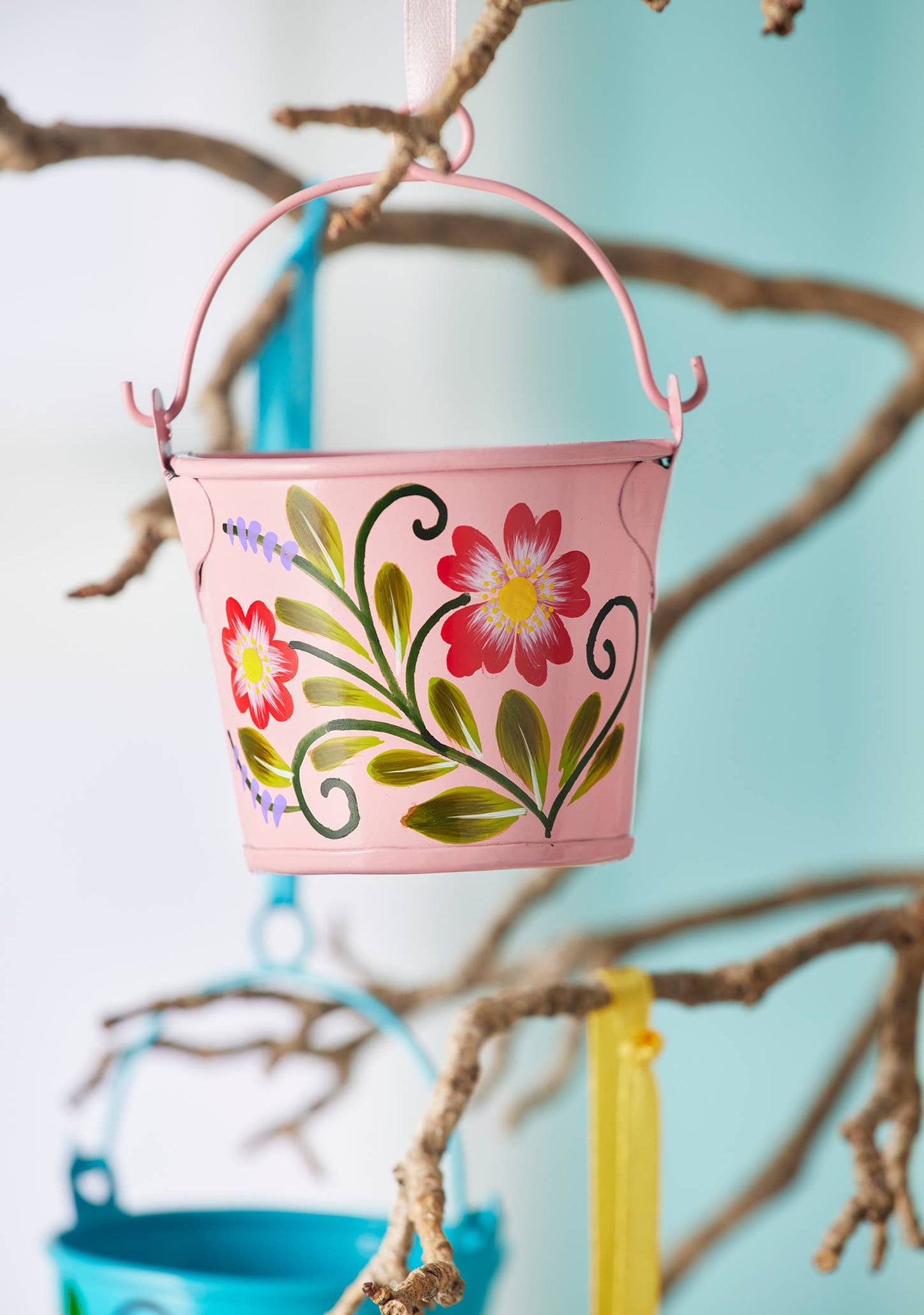 Handpainted Mini Bucket Decoration
