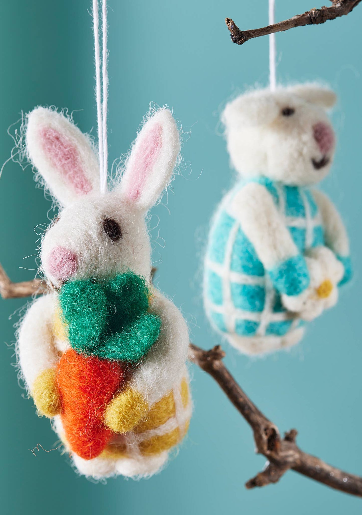 Felt Rabbit & Sheep Decorations