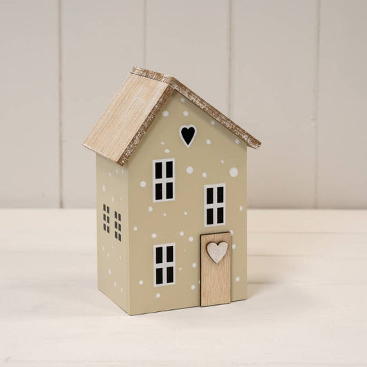 Wooden House Decoration 17.5cm