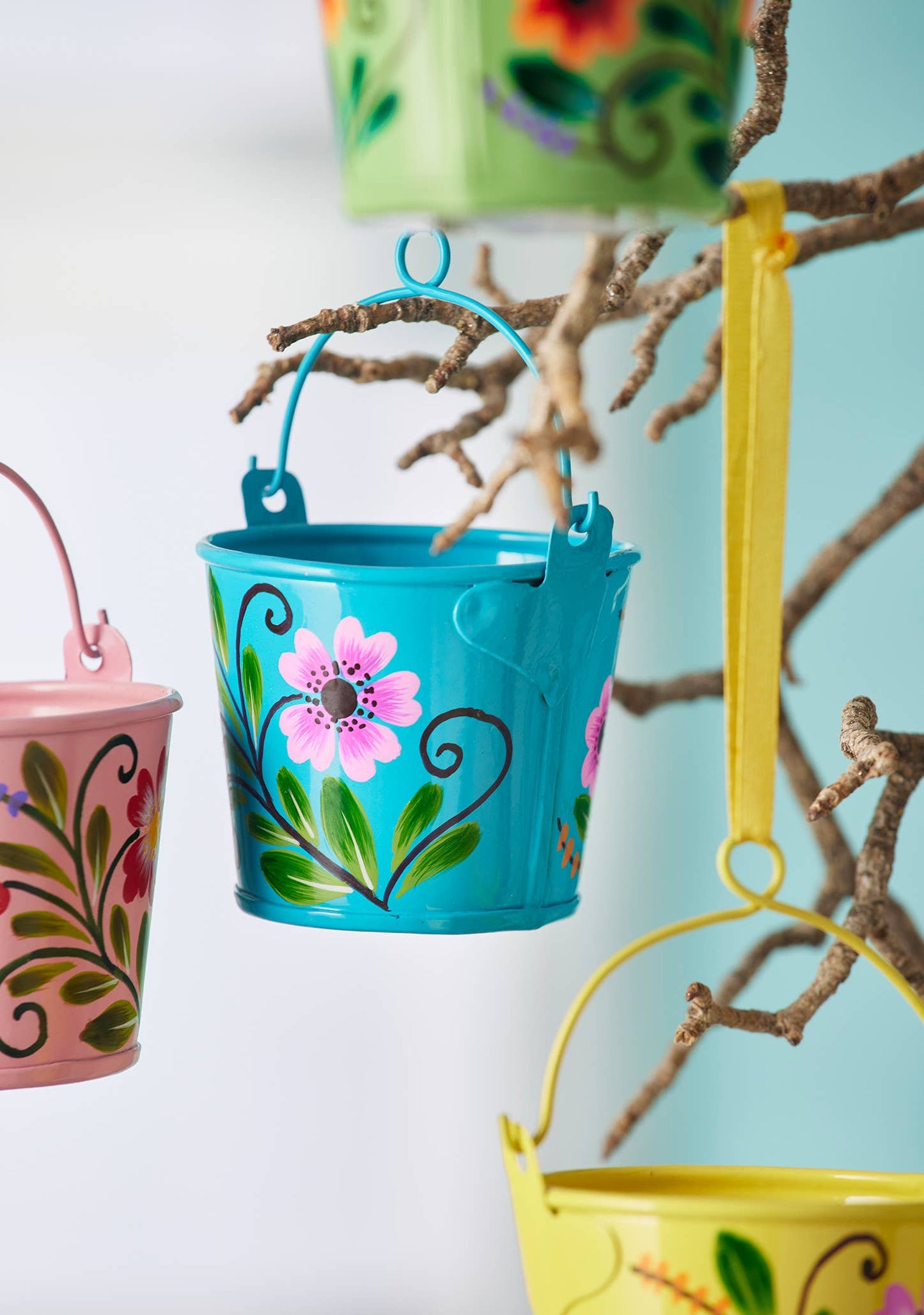 Handpainted Mini Bucket Decoration
