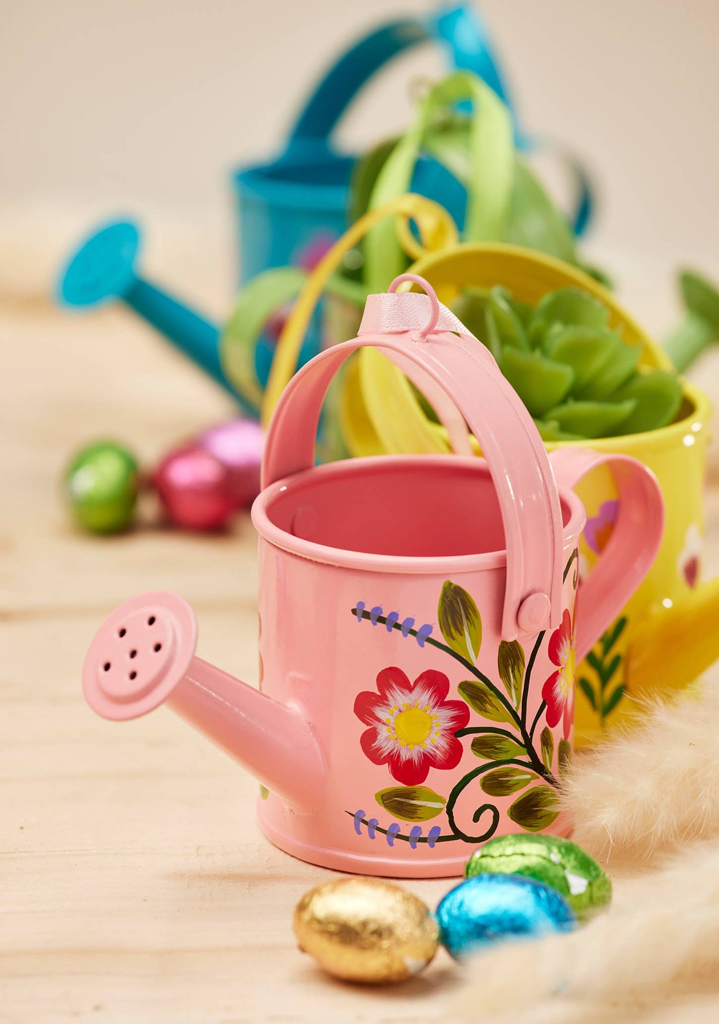 Handpainted Mini Watering Can Decoration