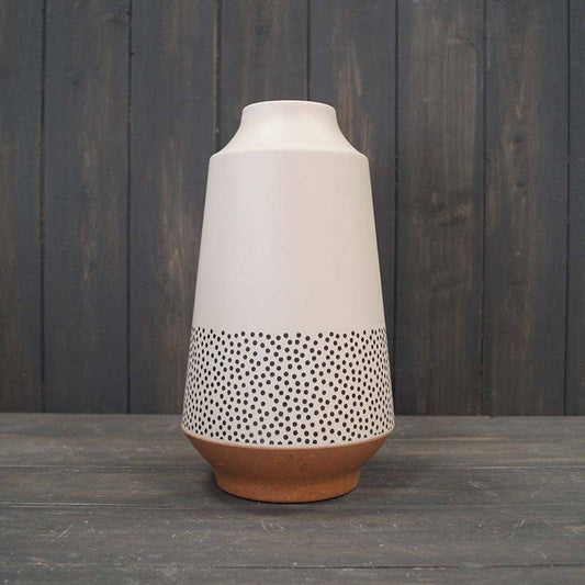 Earthy Dotty Bamboo Skandi Vase 26.5cm