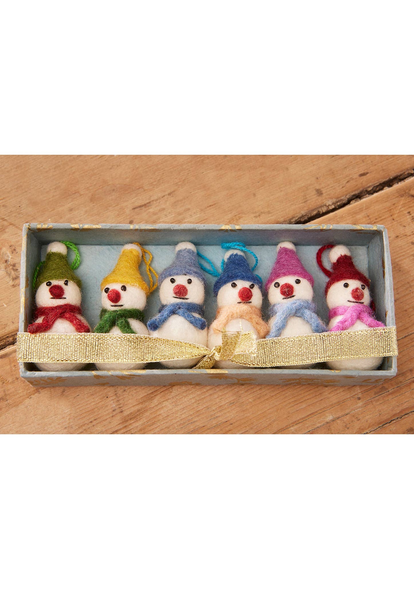 Set of 6 Felt Snowmen Decorations