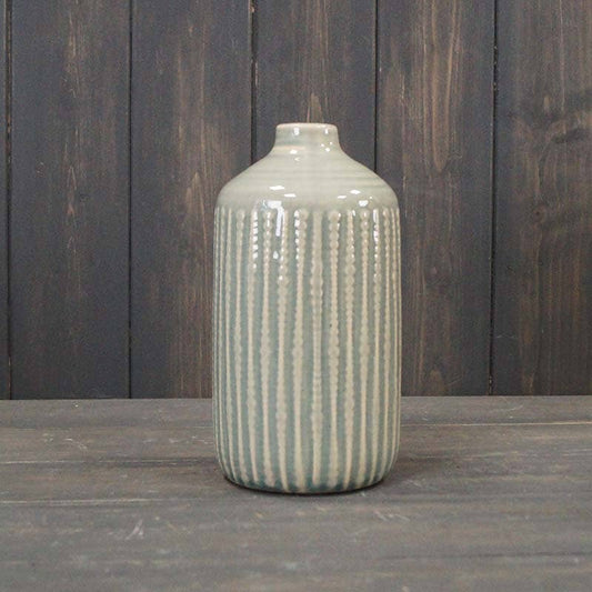 Ceramic Indented Flower Vase (10cm)