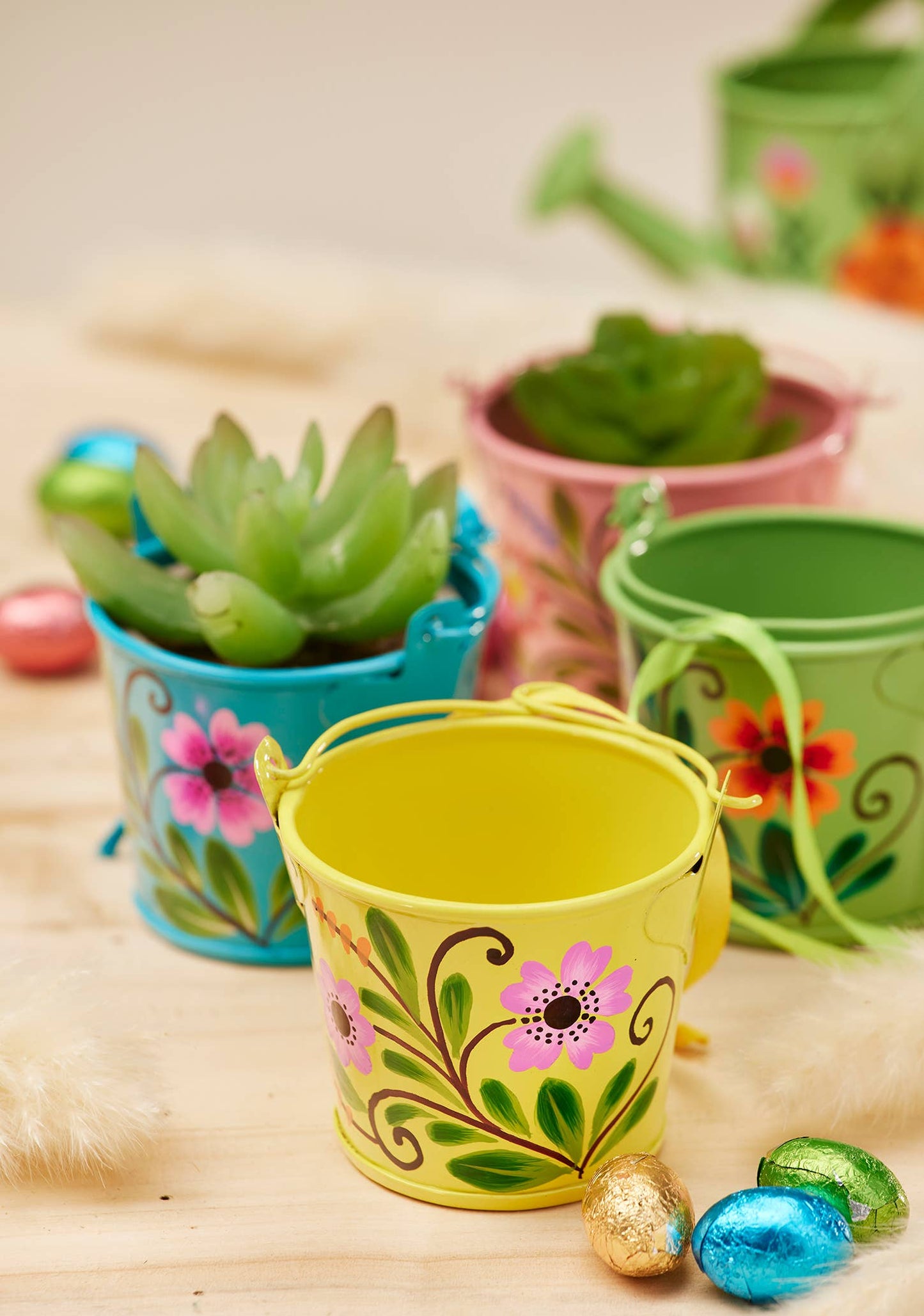Handpainted Mini Bucket Decoration