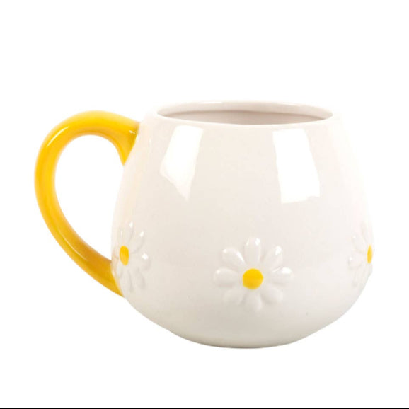 Daisy Flower Rounded Mug