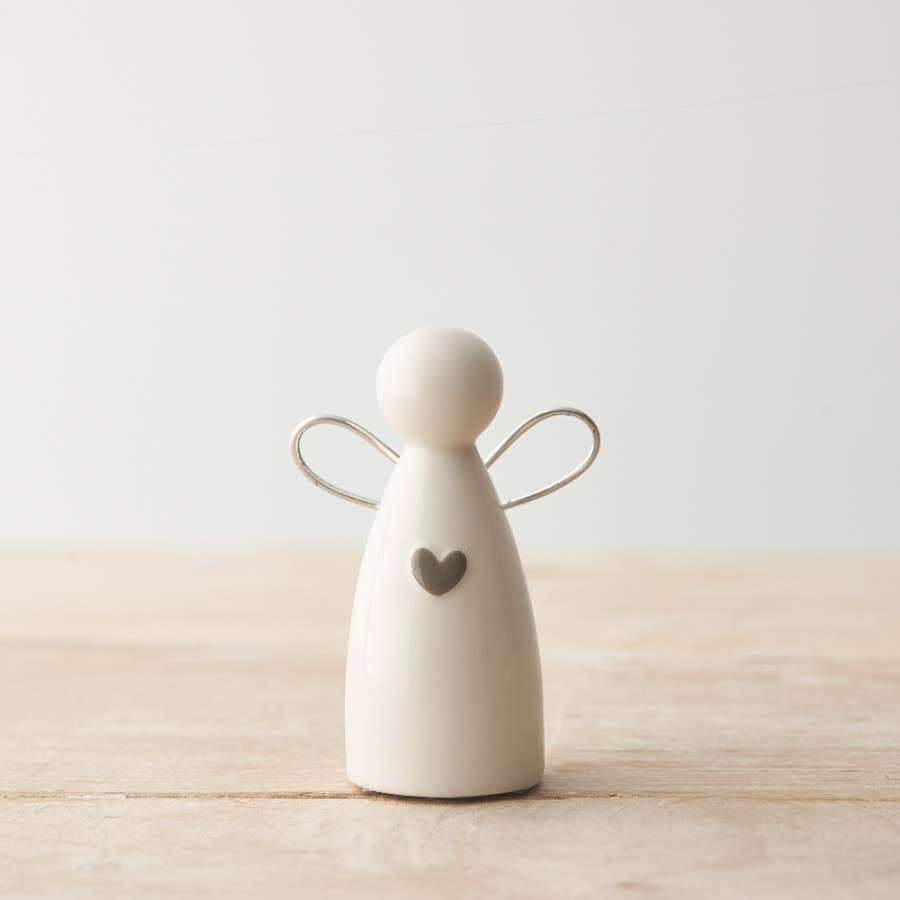 6cm, Porcelain Angel W/ Wire Wings