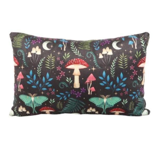 40cm Rectangular Dark Forest Print Cushion