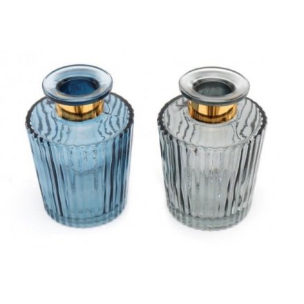 Ribbed Glass Vase