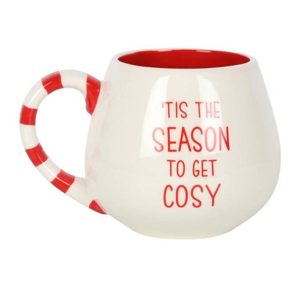 Cosy Season Rounded Christmas Mug (UK Spelling)