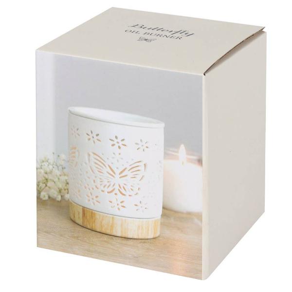 Matte Ceramic Butterfly Oil Burner and Wax Warmer