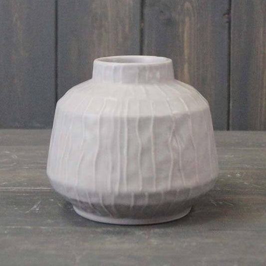 Glazed Pastel Grey Vase (9.5cm)