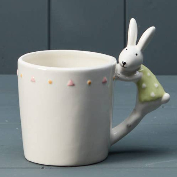 White Ceramic Rabbit Mug