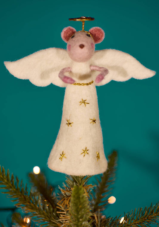 Felt Mouse Angel Tree Topper